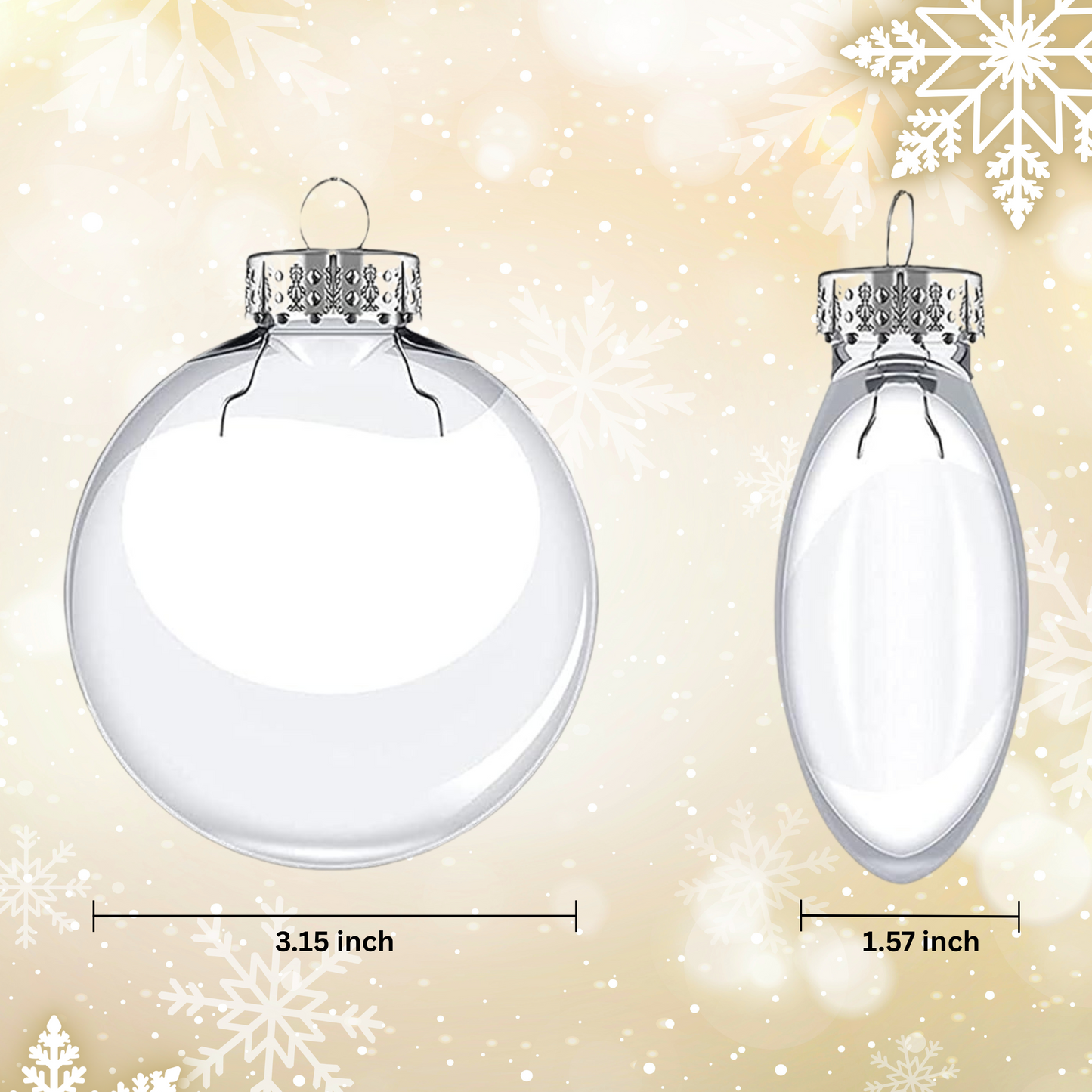 Ornamento Plano de Plástico / Plastic Flat Ornament