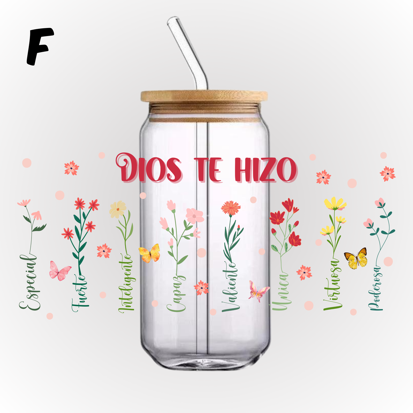 UV DTF - GLASS CAN WRAP (MENSAJES DE DIOS)