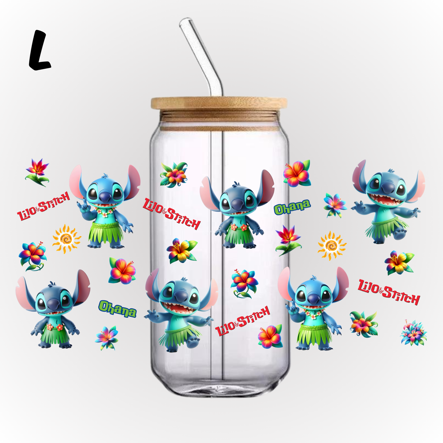 UV DTF - GLASS CAN WRAP (STITCH)