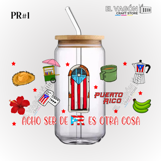 DTF UV - GLASS CAN WRAP (PUERTO RICO)