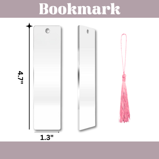 Marcador de Libro en Acrilico Transparente