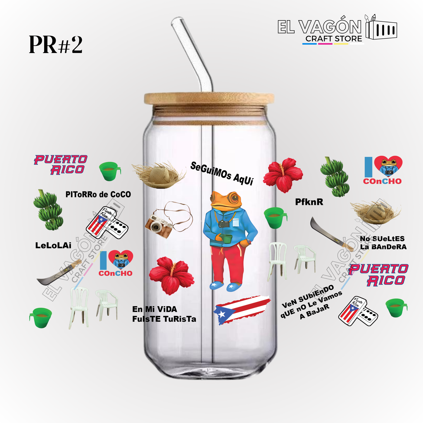 DTF UV - GLASS CAN WRAP (PUERTO RICO)