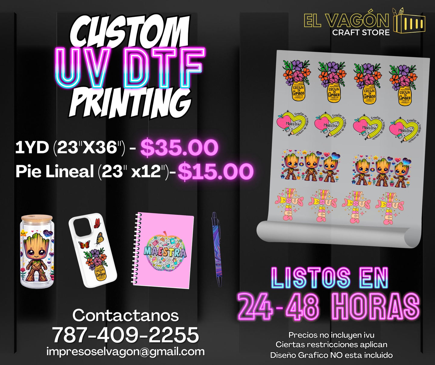 DTF UV - GANG SHEET (23"x36")