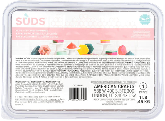 HONEY GLYCERIN SOAP BASE - SUDS