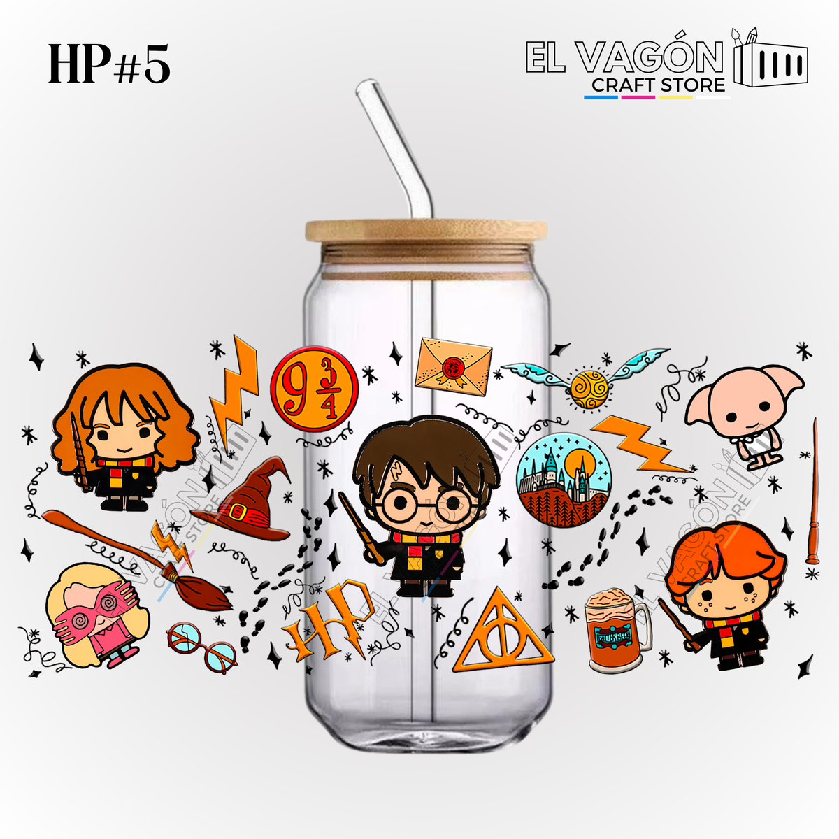 DTF UV - GLASS CAN WRAP (HP WIZARDS)