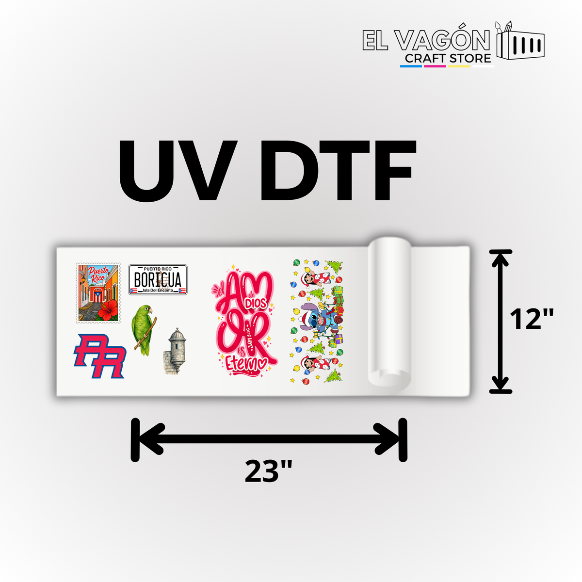 DTF UV/ PIE LINEAL (23" X 12")